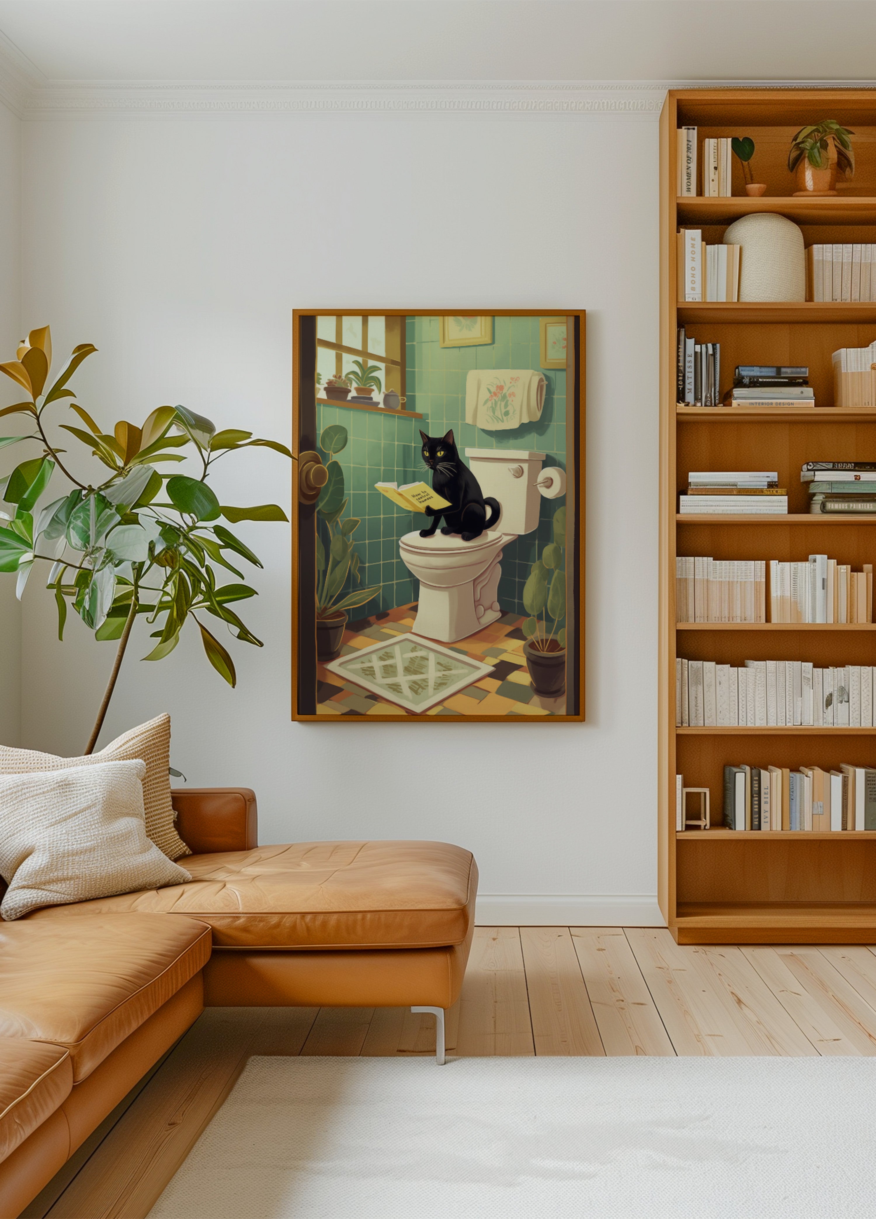 Leitura do banheiro do gato travesso