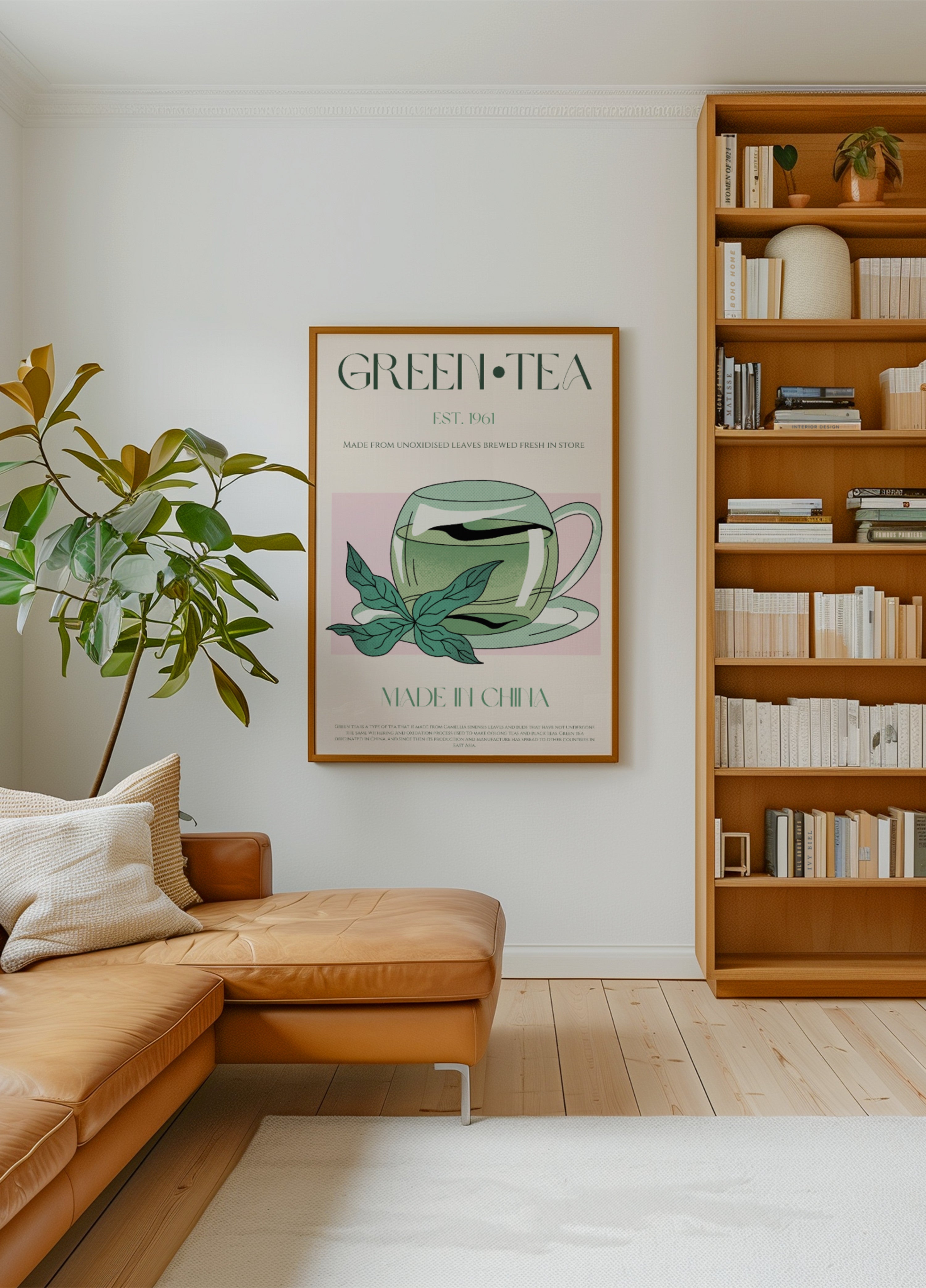 Ilustração de chá verde fresco