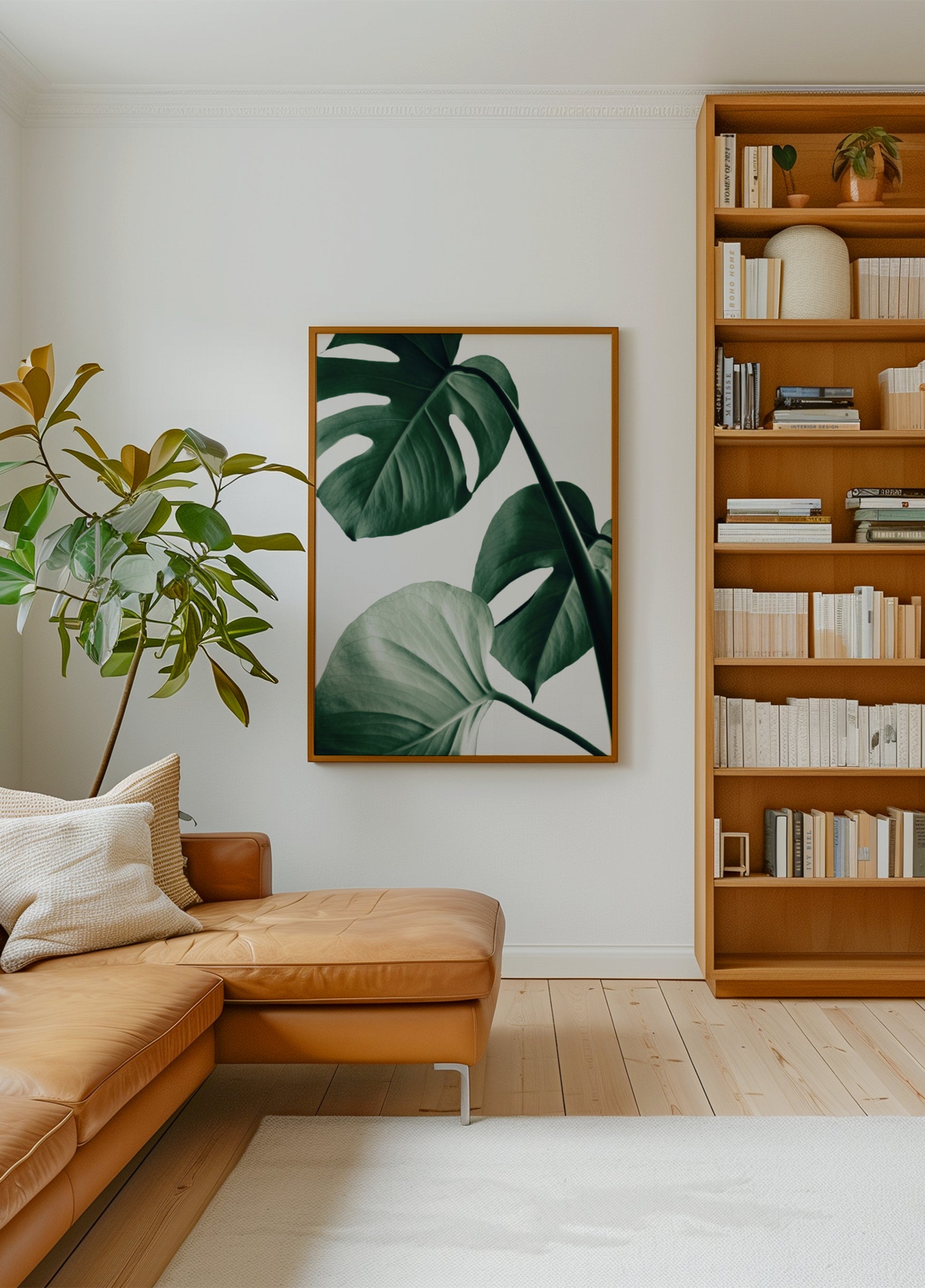 Folhas exuberantes de Monstera