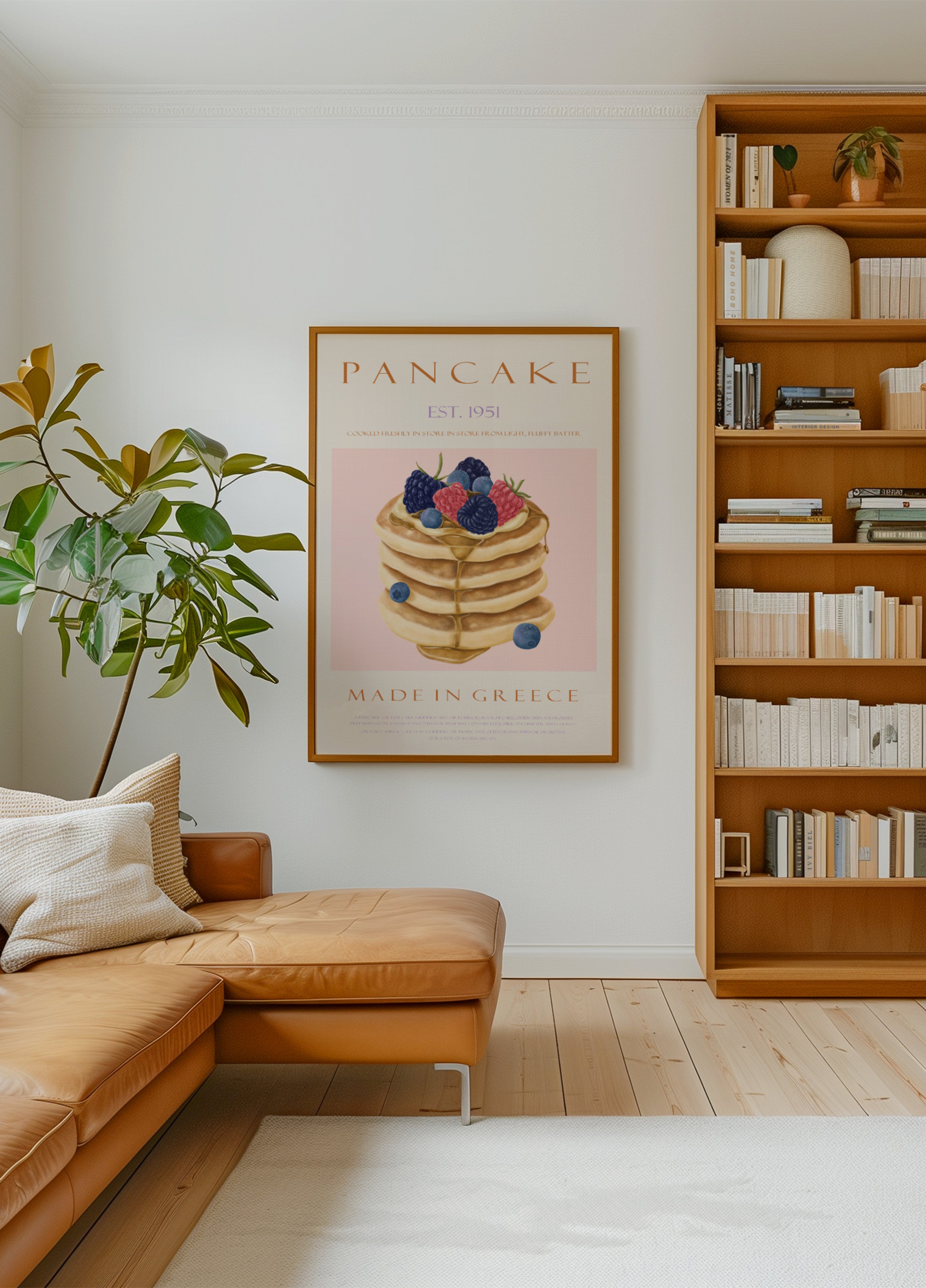 Panquecas de frutas vermelhas empilhadas