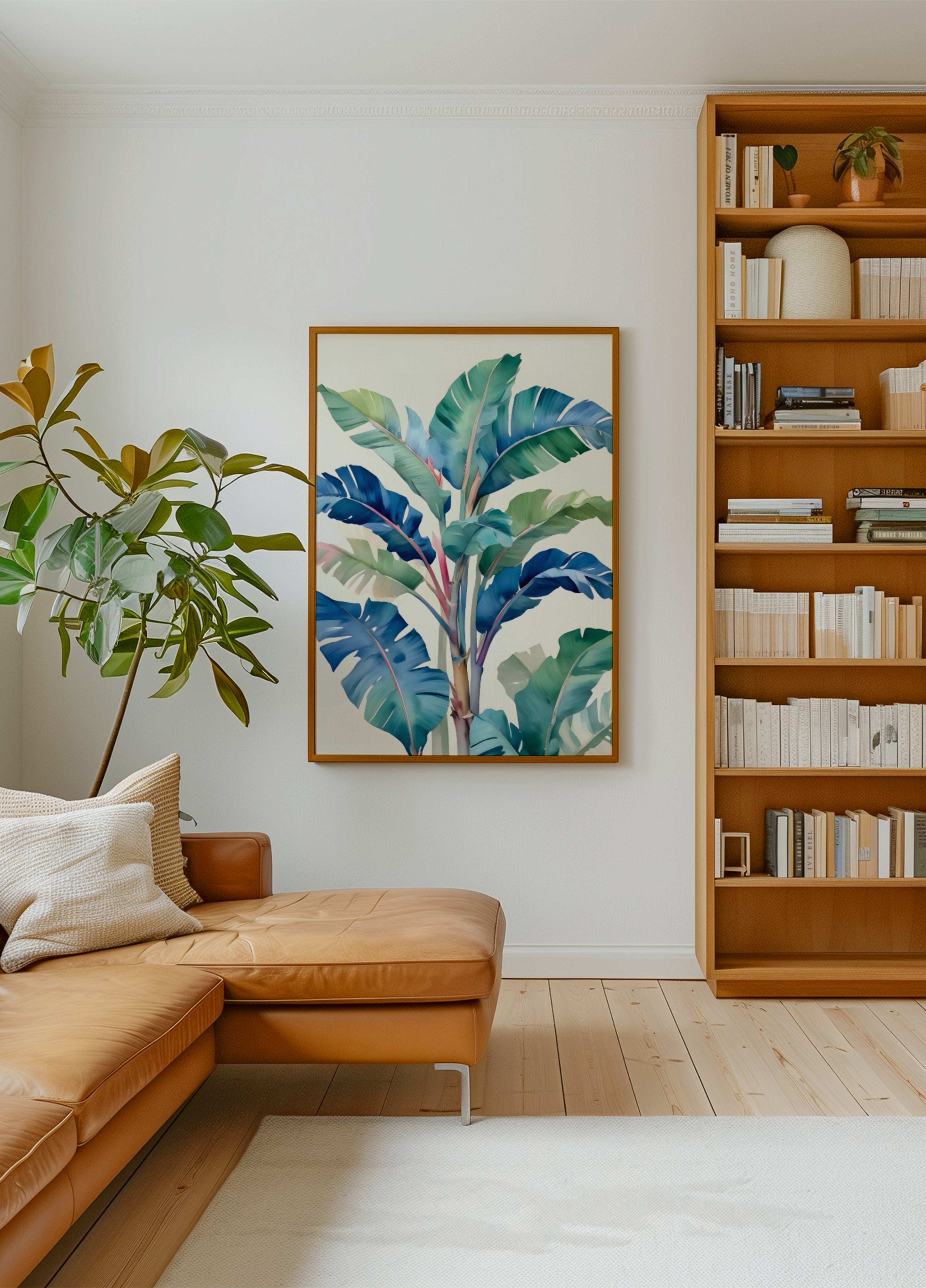 Folhas de bananeira tropical