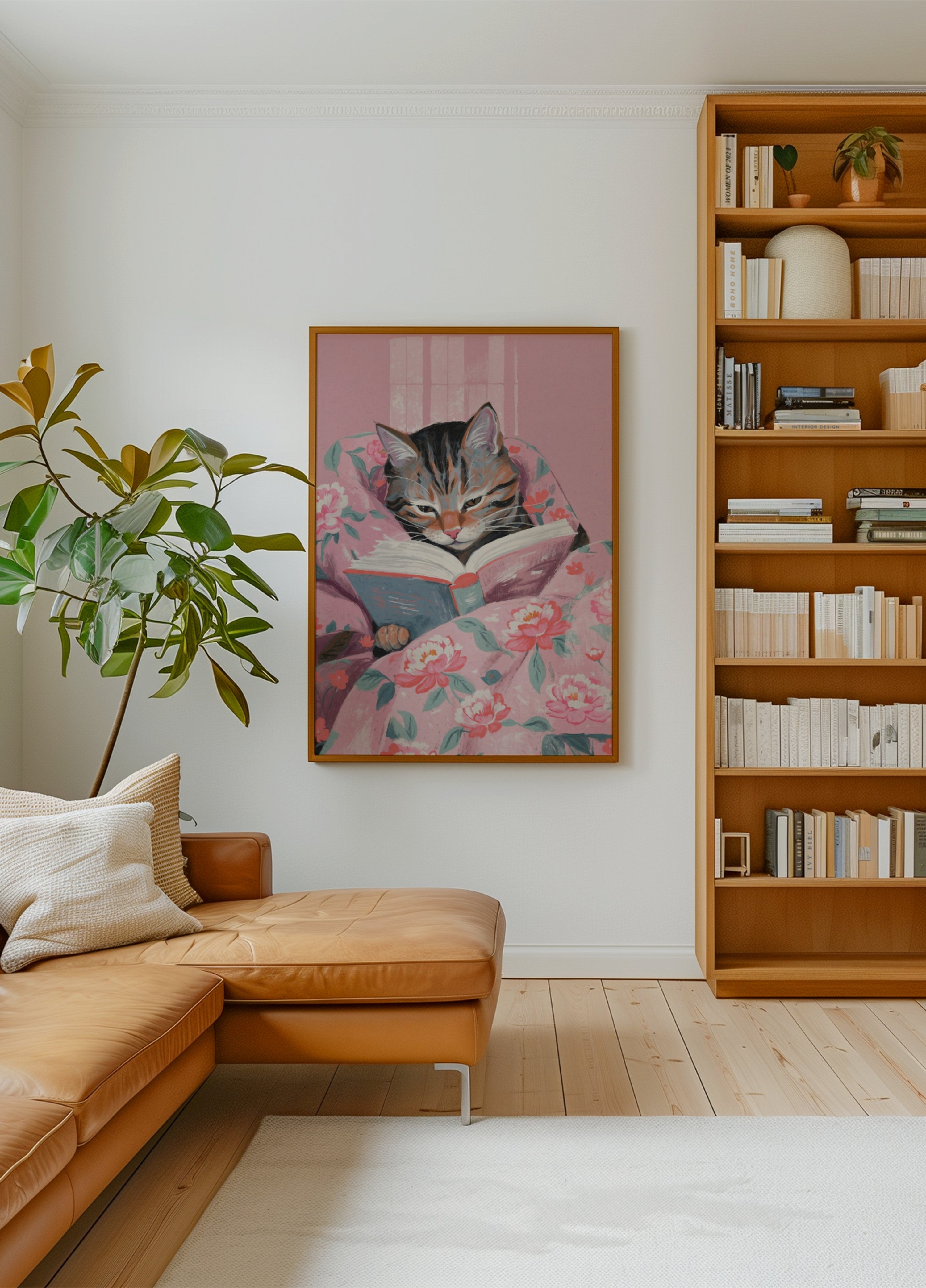 Leitura aconchegante de gatos