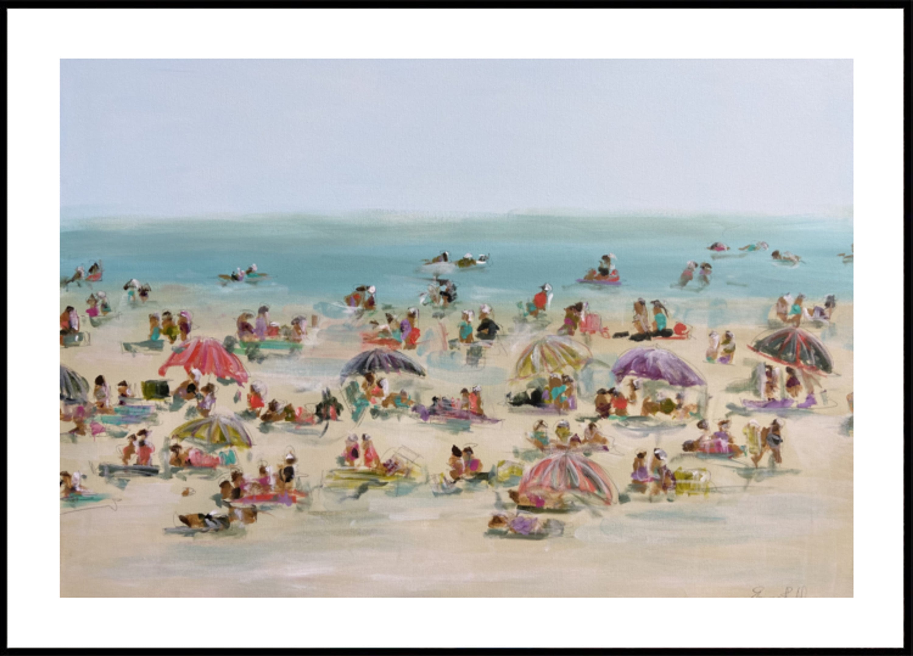 Dia animado de praia
