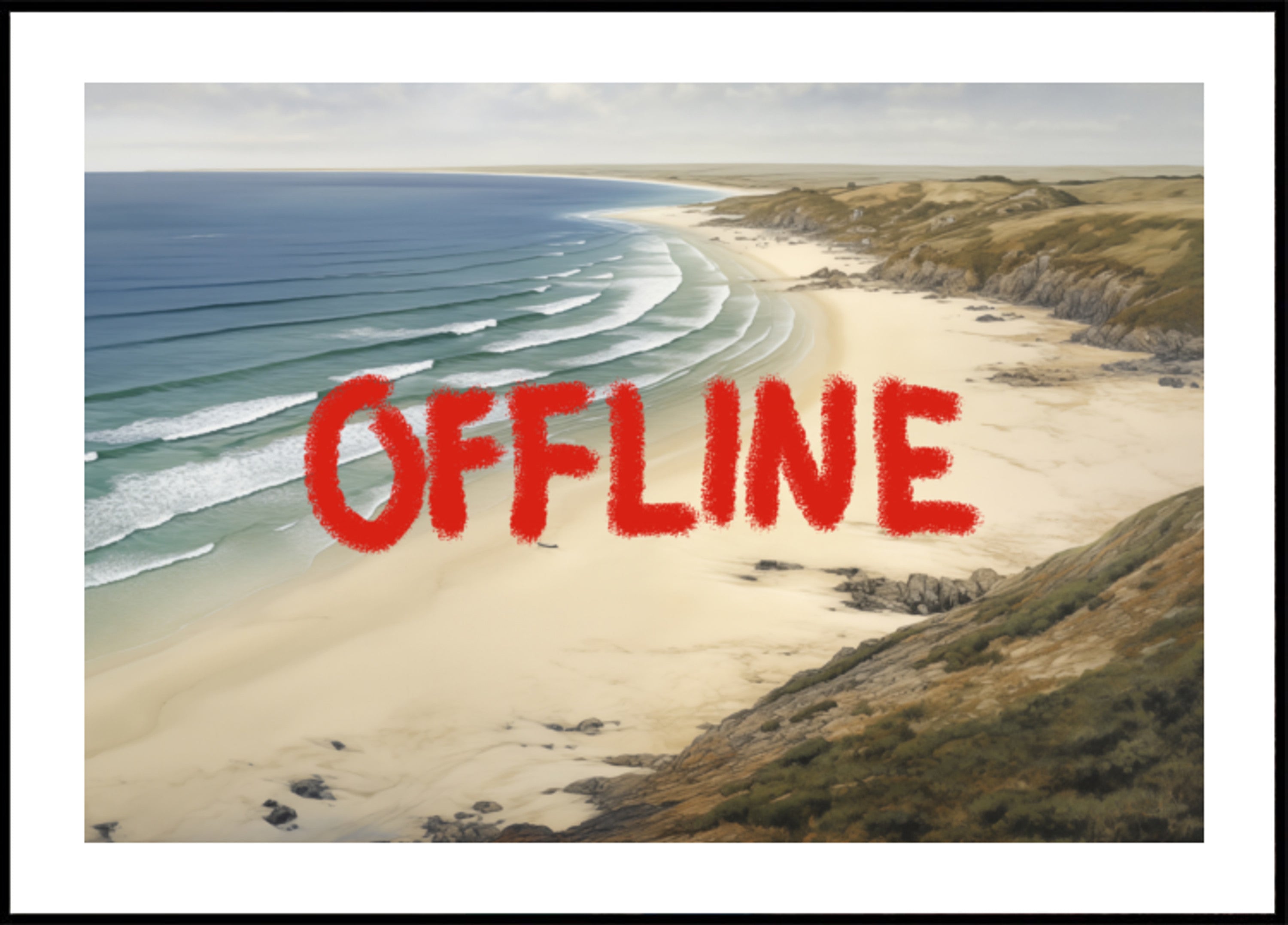 Fuga de praia off-line
