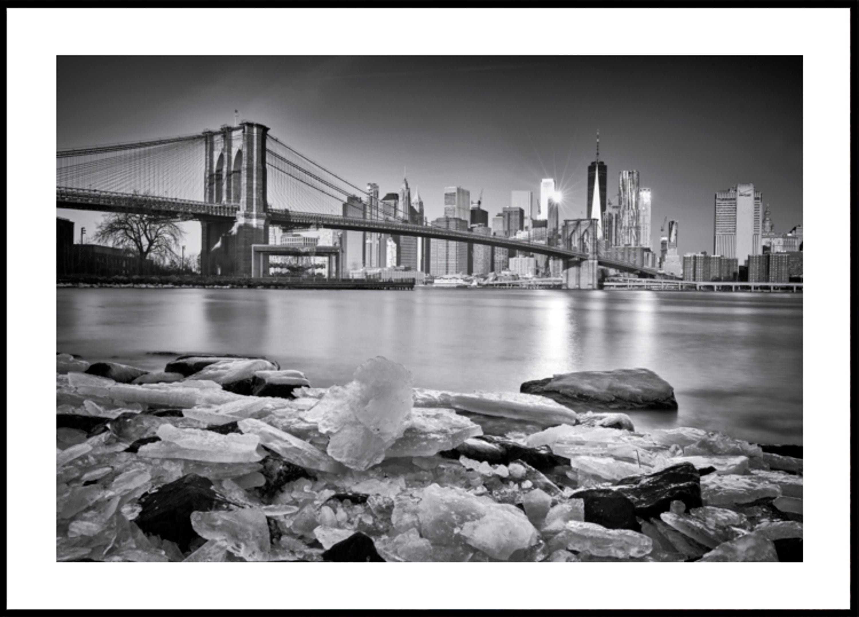 Vista de inverno da Ponte do Brooklyn