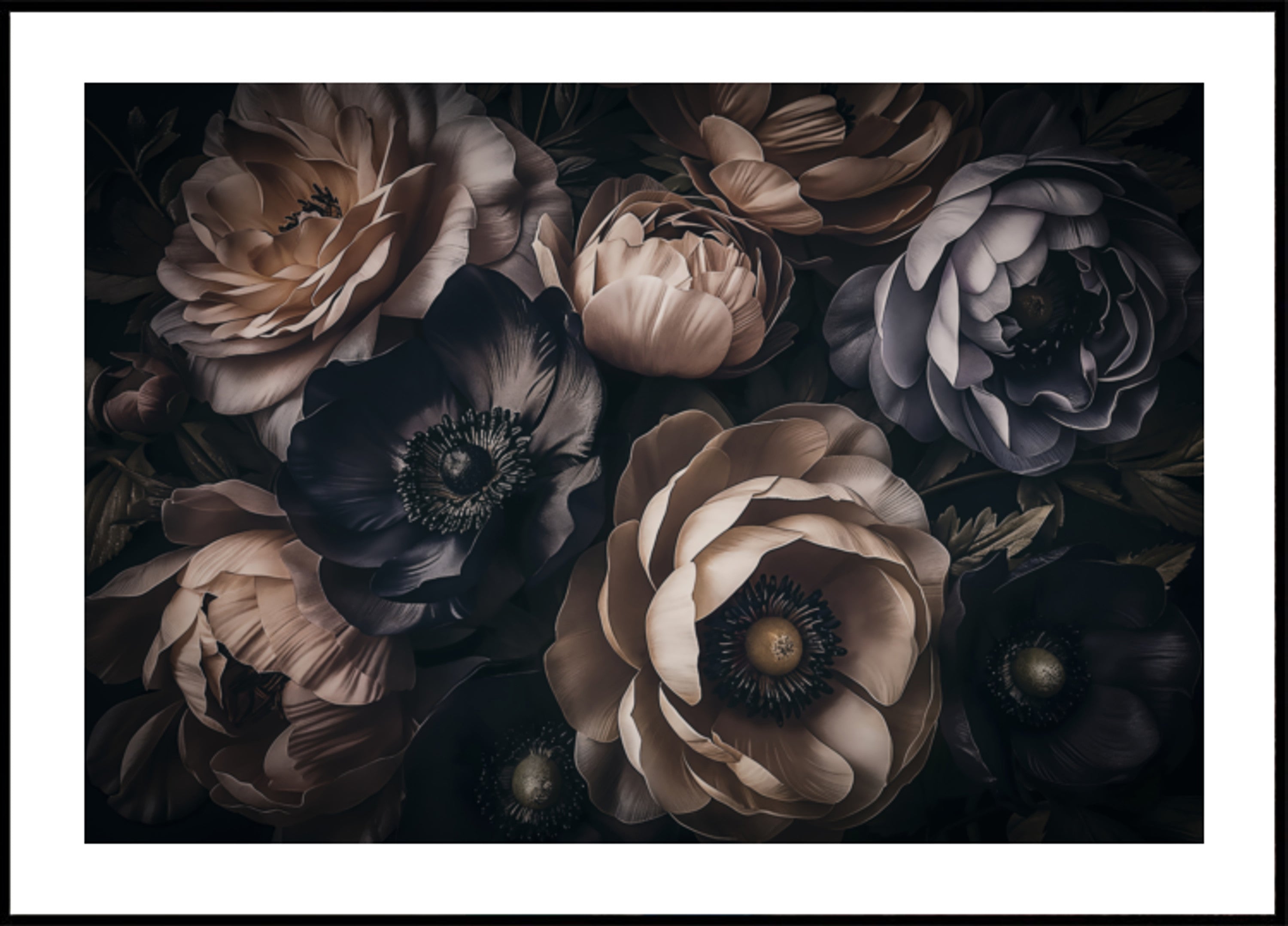 Flores escuras elegantes