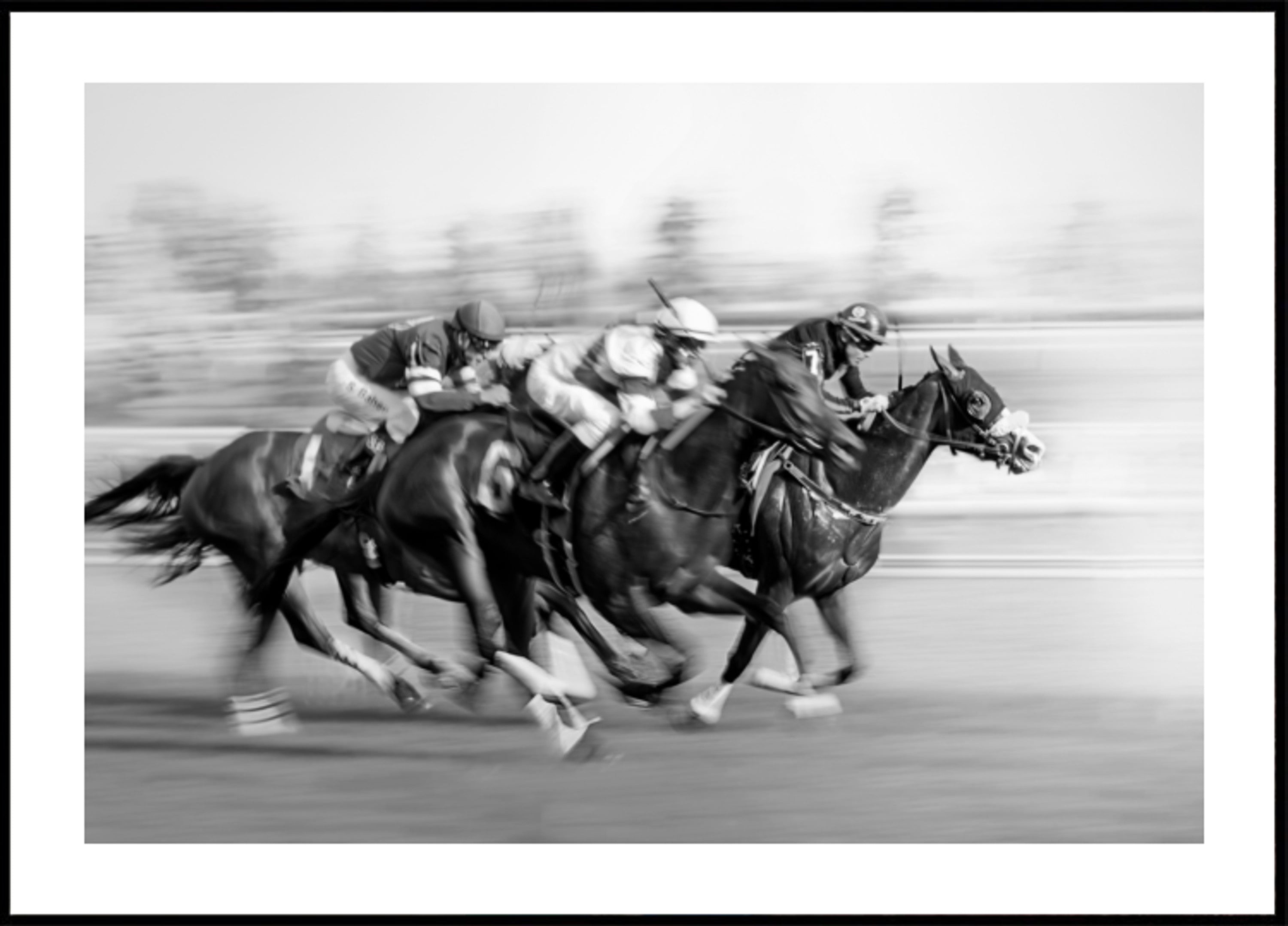 Cavalos de corrida galopando