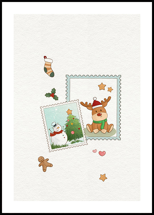 Christmas Postcard Memories Plakat - Posterbox